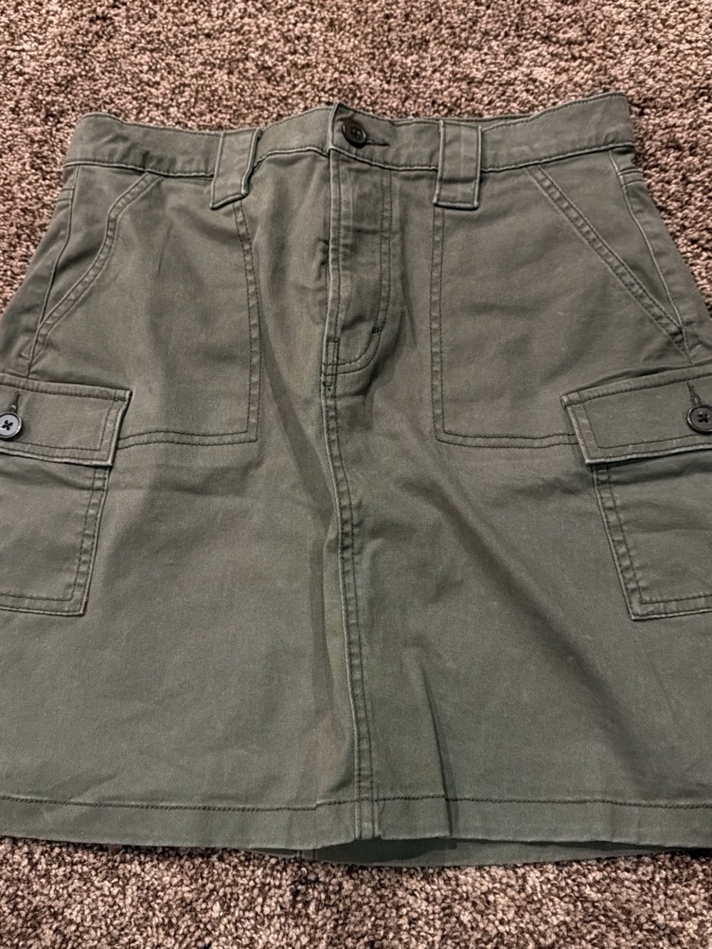 a.n.a Olive Green Cargo Mini Skirt